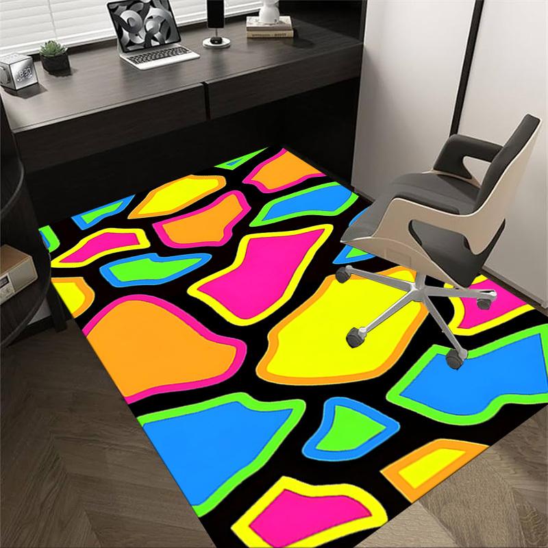 1PC Abstract Art Extra Large Non Slip Floor Carpet, Office, Family, Bedroom Large Area Rug Indoor Rugs, Vibrant Colors