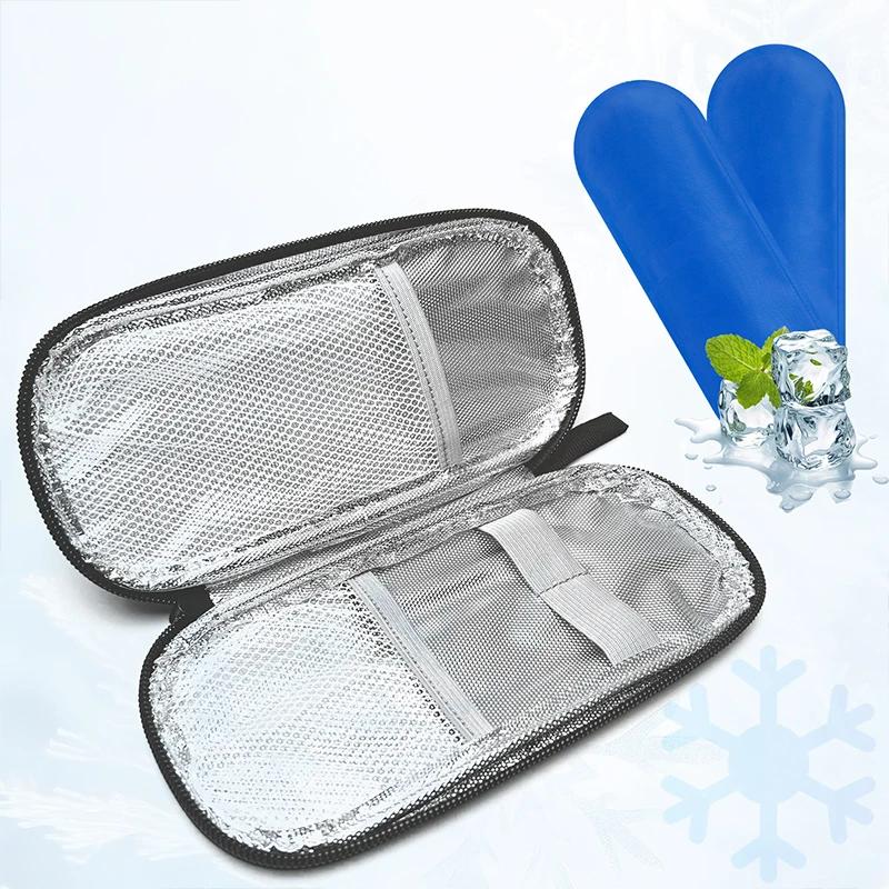 Portable Insulin Cooling Bag for Diabetes Medicine Travel Cold Storage Pocket Cooler Glaciated Pen Pack Drug Freezer No Ice Bars