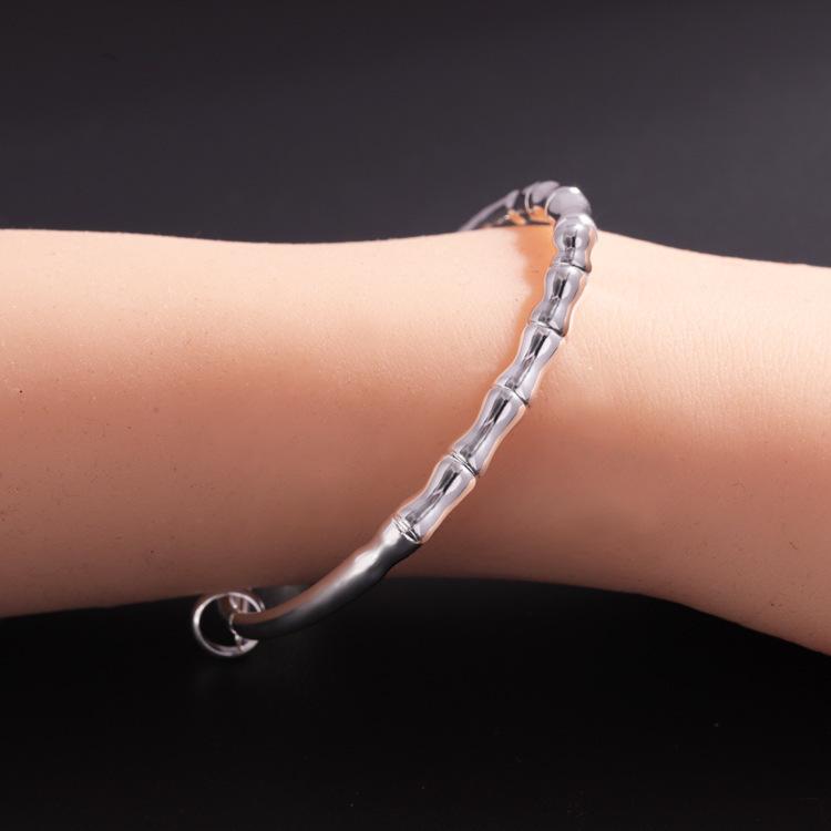 [Bamboo Joint Sliding Bangle Bracelet Simple Comfort Lucky Design Adjustable Versatile Gift for Women]