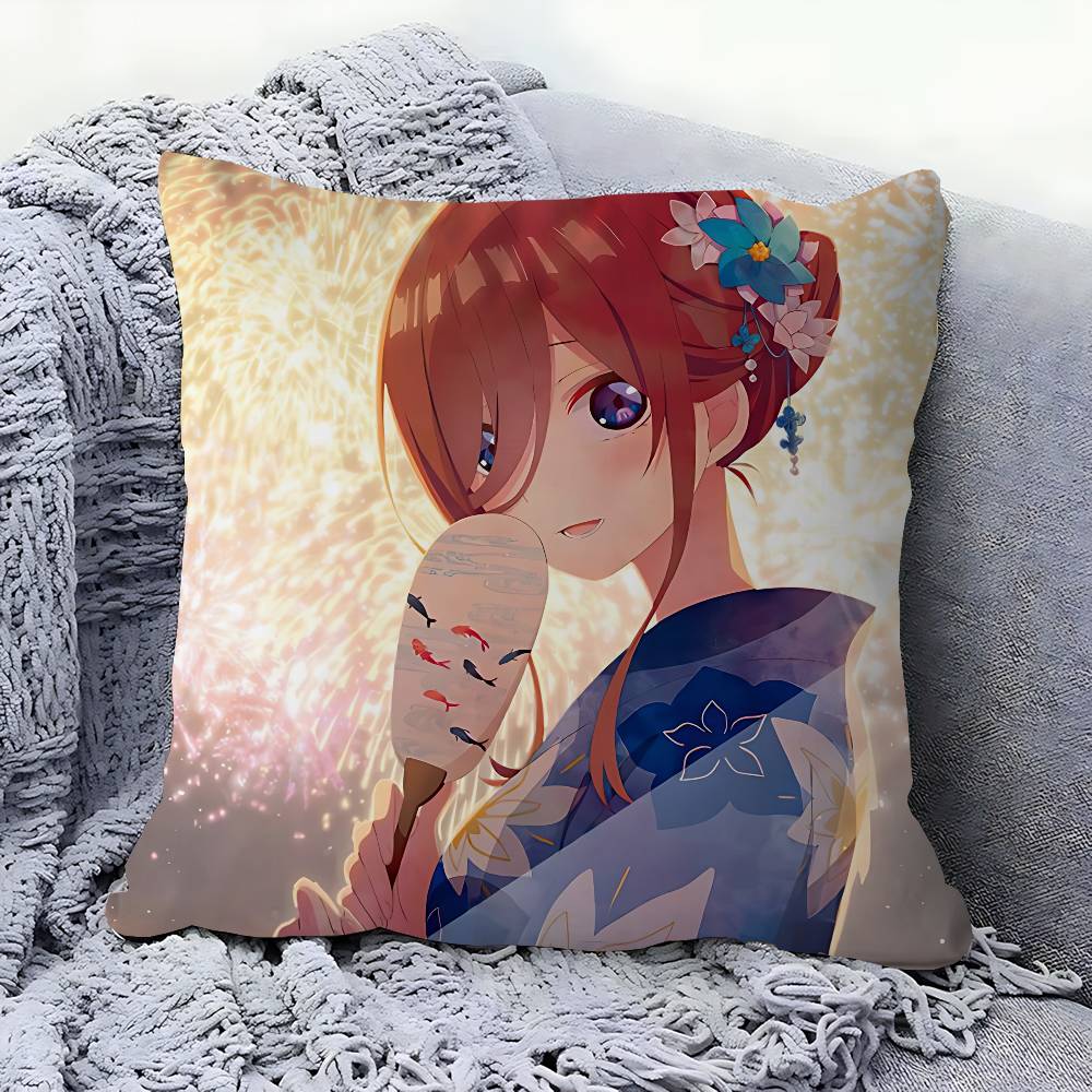 

Characters-Nakano-Miku Pillow Cushion Cover Pillowcase Living Room Sofa Home Decor Customized 12x12Inch