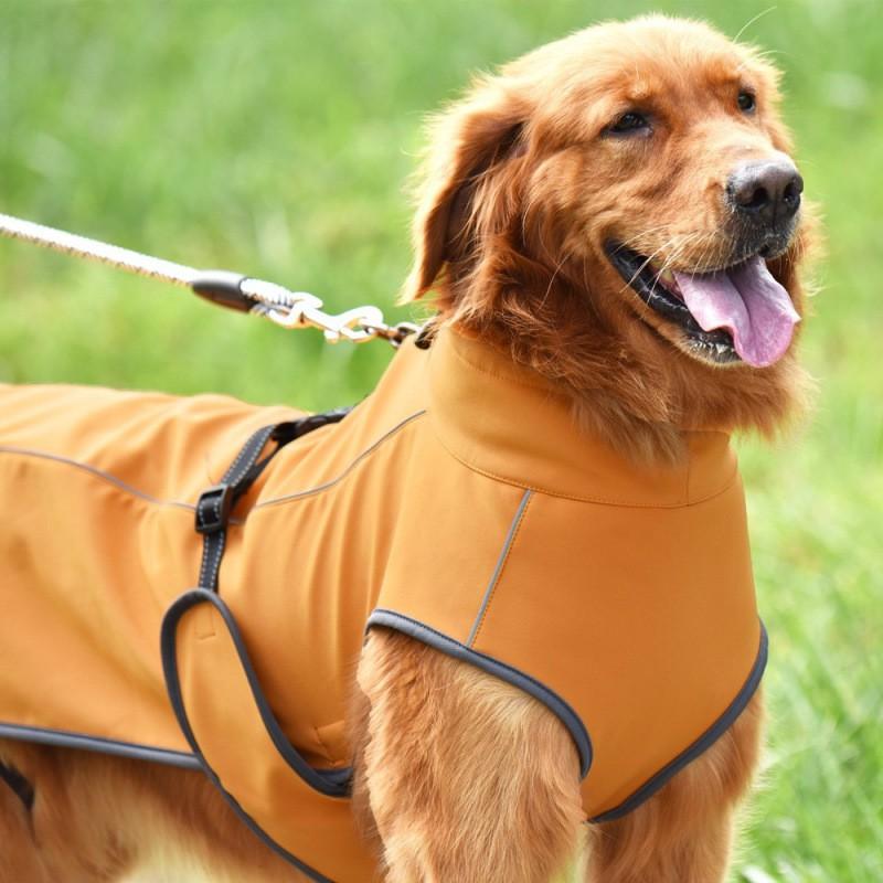 Warm Cotton Pet Vest Medium To Large Dogs Winter Casual Dog Coat Orange Gray Mustard