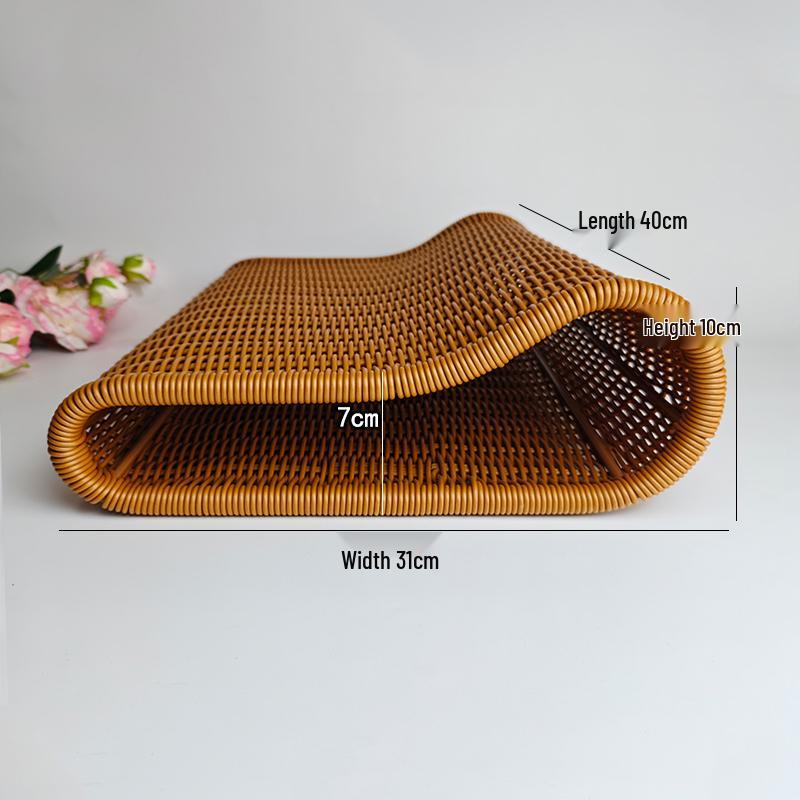 Free Shipping Chinese Style Cervical Neck Support Pillow – Breathable Hand-Woven Rattan, Firm and Adjustable for Home Use