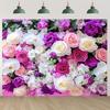 1Pcs Floral Pink Rose Flower Decoration Background Backdrop For Photo Studio Photo Booth Party