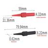 1/2pcs Aiguille de Perforation d'Isolation Sondes de Test Multimètre Non Destructives Rouge/Noir 30V-60V Pour Fiche Banane
