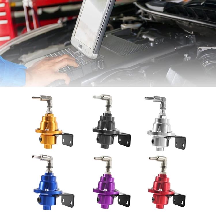 Aluminum Universal Adjustable Fuel Pressure Regulator Gauge Fitting Kit for Car