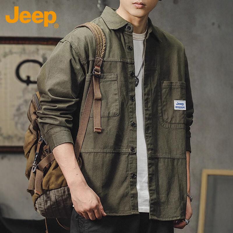 Jeep Men's Long Sleeve Casual Work Shirt