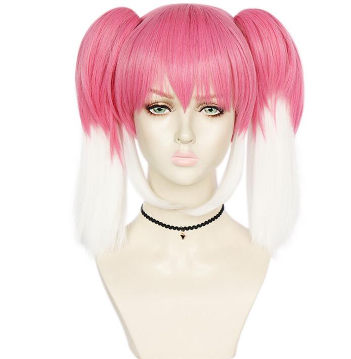 

Розовые белые парики Talentless Nana Hiiragi Nana Женщины Хвостики Парик Косплей Костюм Муну на Нана Термостойкие синтетические волосы