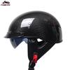 Carbon Fiber Motorcycle Half Helmet With 3C Certification Men Women - Retro Cruiser Style All-Season Use