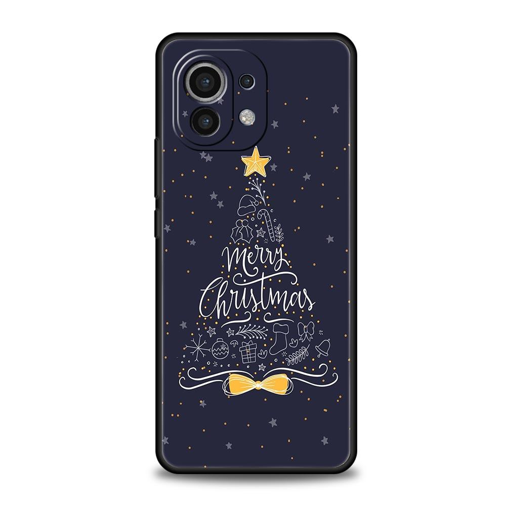 Phone Case For Xiaomi Mi 15 14 14T 13T 12T Pro 12 13 11 Lite 5G 11T X6 X5 Pro Soft TPU Cover Merry Christmas Tree