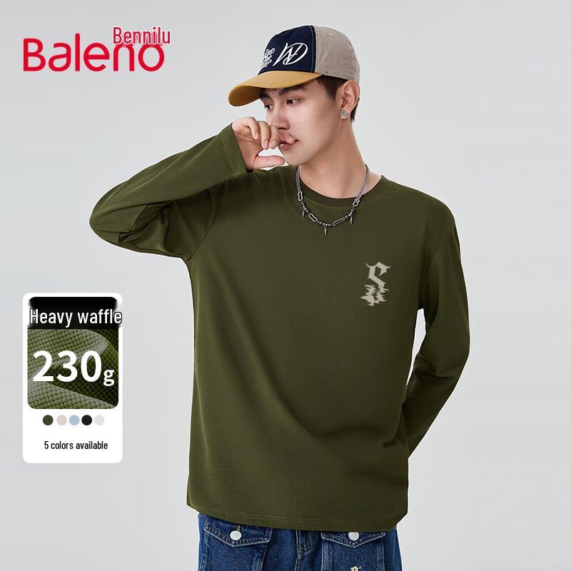 Baleno Men s Heavyweight Waffle Long Sleeve T-Shirt M