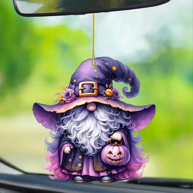 Unique Pumpkin Acrylic Person Christmas Tree Hanging Decoration For Car Mirrors