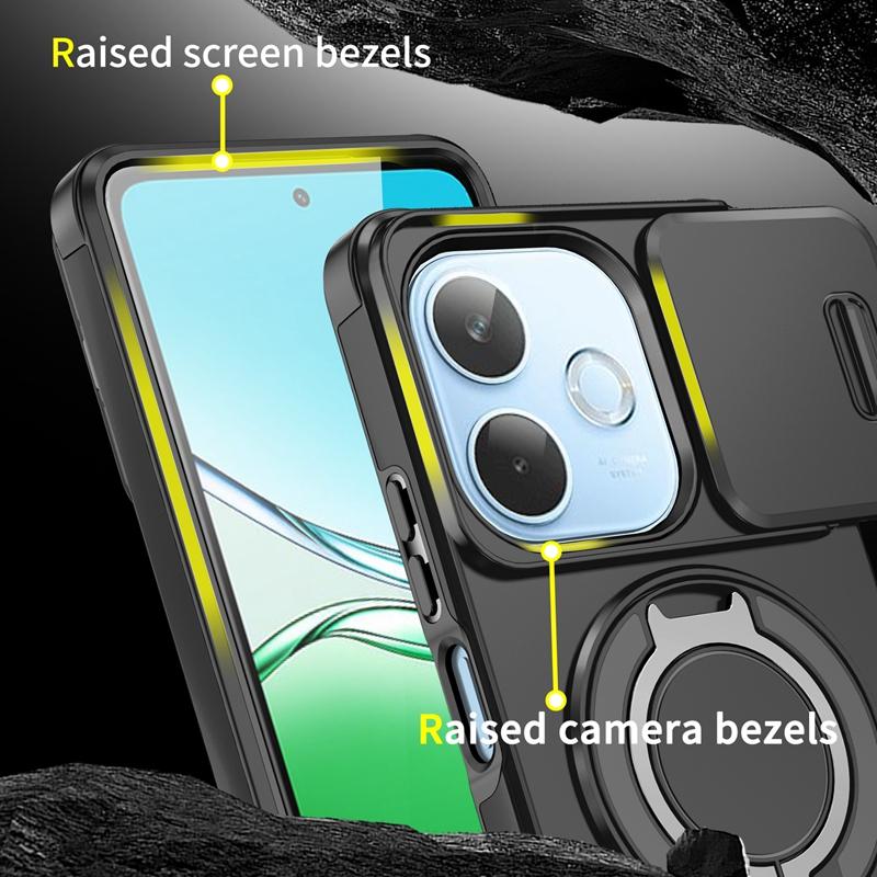 Pro OPPO A5 Pro 5G Pouzdro Nárazuvzdorné Pancéřové Posuvné Ochrana Fotoaparátu Coque Pro OPPO A5 Pro A5Pro Kryt s Držákem Prstenu