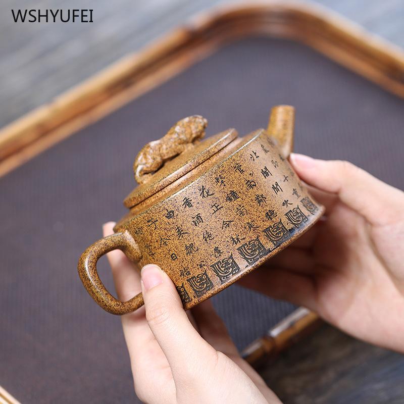 Yixing Purple Sand Pot High Temperature Section Mud of Raw Ore Handmade Purple Clay Teapot Household Kung Fu Tea Set