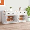 Buffet - Maison Exclusive - Lot de 2 - Blanc - Bois d'ingénierie 70 x 35,5 x 67,5 cm