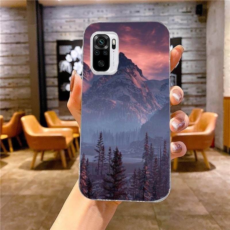 

Чехол для телефона Tree Forest Mountain для Xiaomi 12 11T 10 9 Redmi Note 11 10 10S Pro Redmi 9 9A 8 Прозрачный чехол для телефона Redmi 8