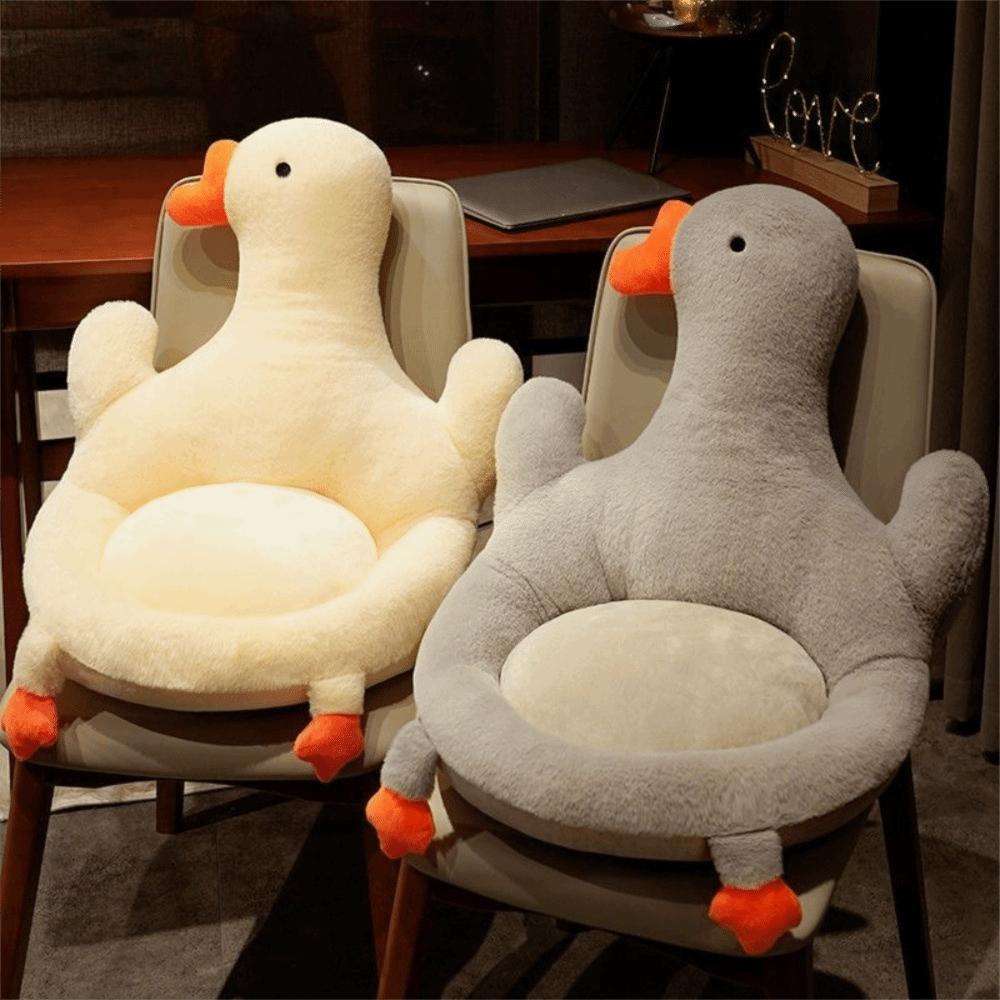 Integrated Backrest Plush Cushion Thickened Seat Pad Cartoon Chair Cushion  Home