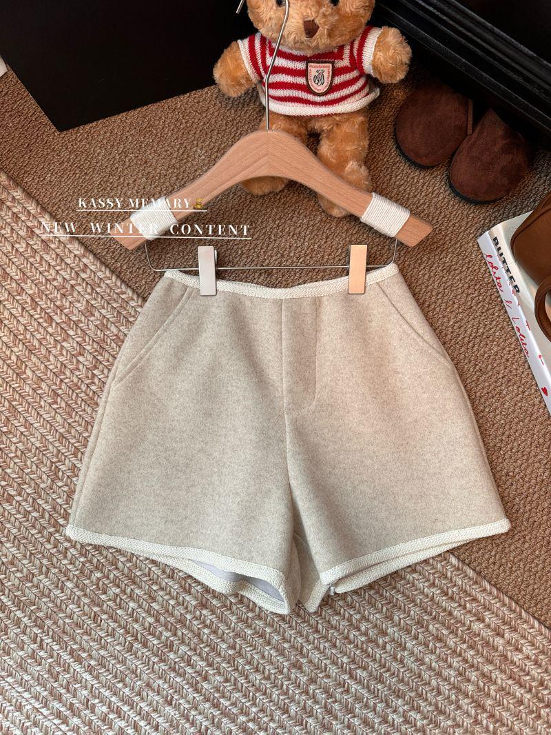 

Women s High Waist Wide Leg Wool Shorts - 600g Thickened A-line Bootcut for Autumn Small