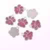 Glitter Drip Oil Cat & Dog Paw Pendant Necklace - 2 Styles, 6 Colors, 16x17mm