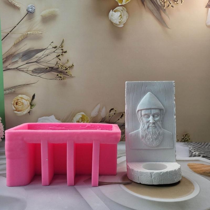 Wall Mounted Jesuses Candlesticks Silicone Molds Resin Moulds Religious Molds
