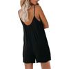 Women's Casual Jumpsuit Sleeveless Loose Adjustable Romper With Pockets