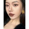 European and American High-Grade Metal C- Type Ear Studs Original Design Winding Multi-Layer Circle Earrings Retro Exaggerated Light Luxury Fashion