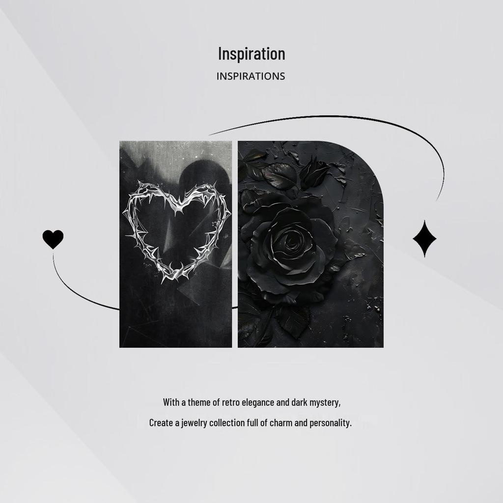 Avle Retro Heart Pattern S925 Sterling Silver Oxidized Earrings for Women