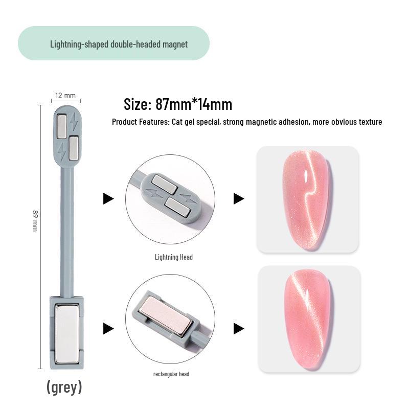 Double-Head Cat Eye Nail Art Magnet – Multifunctional Cylinder for Fancy Effects