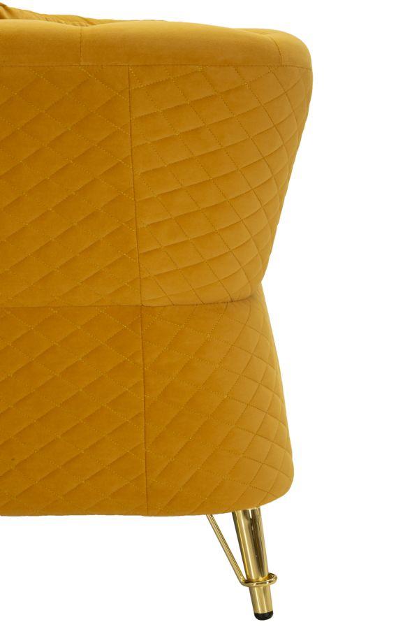 Sofa Emy Mustard With Cushions  Cm 162X83X76