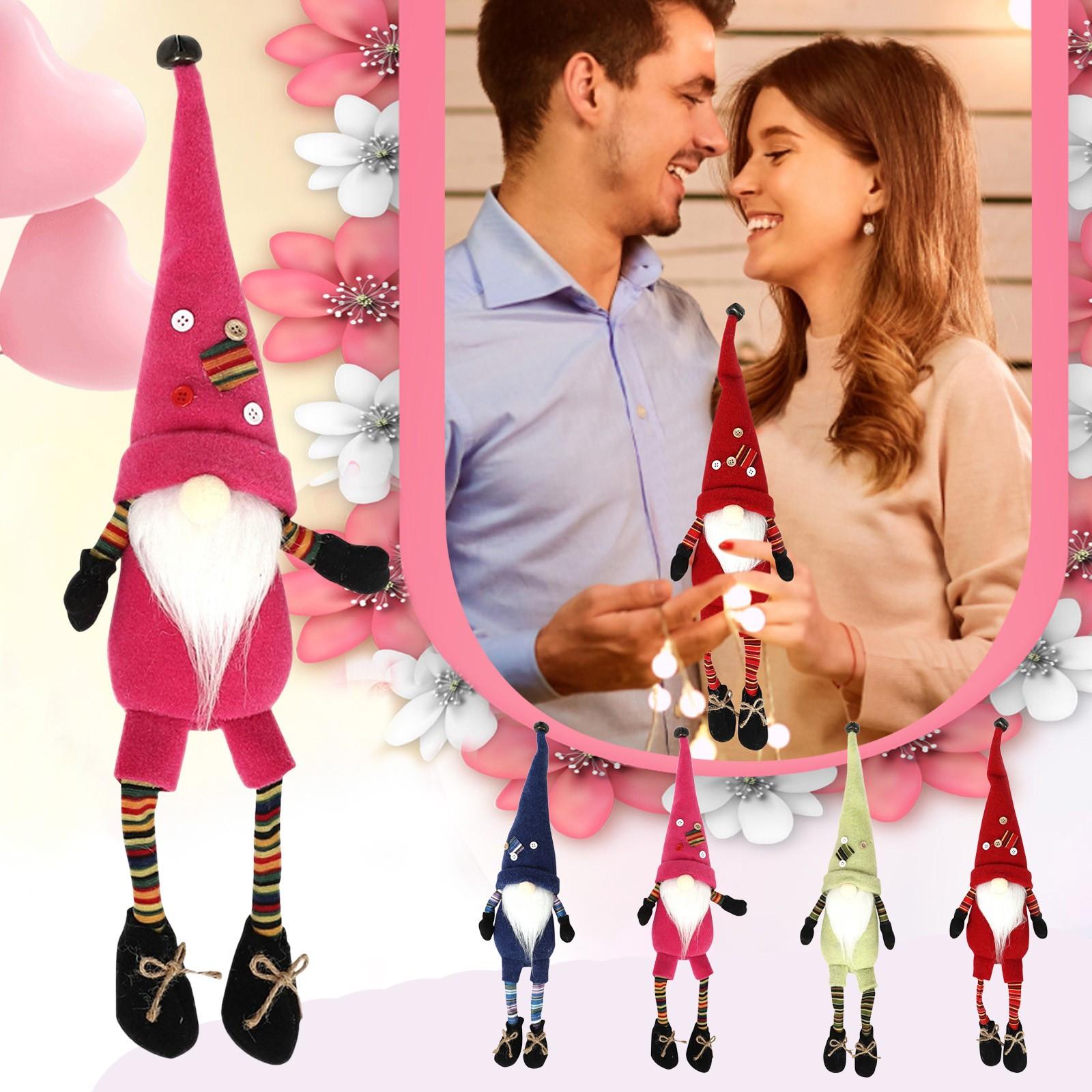 

1 шт. длинная безликая кукла, карликовая кукла на день Святого Валентина, украшение, разноцветная любовь, винтажные рождественские шары, рождественские украшения, шар