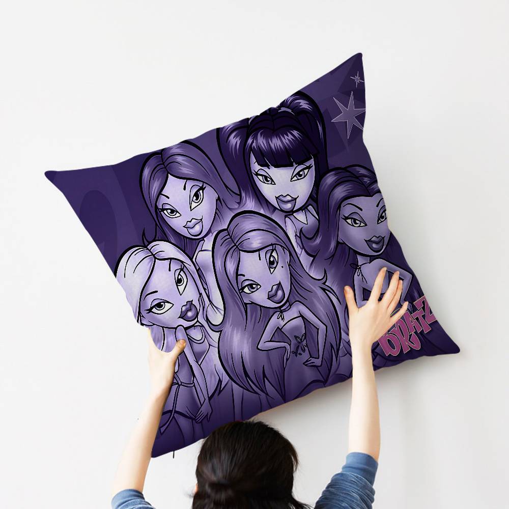 B-Bratzz Fashion M-Mask G-Girl Personalized Pillow Cover Kids Bedroom Wild Party Decor Pillowcase Kid Birthday Shower Gift