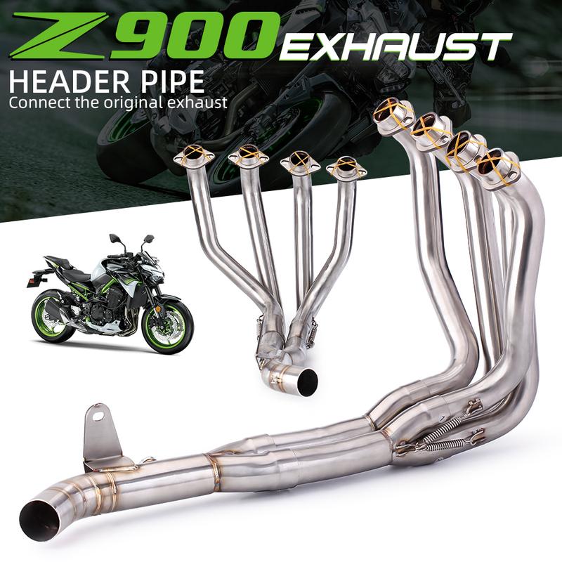 Motorcycle Exhaust Full System Muffler Front Header Pipe Tube Slip-On For Kawasaki Z900 Z 900 2017 2018 2019 2020 2021
