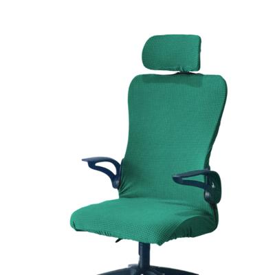 Solid Color Office Chair Cover Elastic Dustproof Gaming Chair Cover with Headrest Cover Comfortable Chair Seat Slipcovers