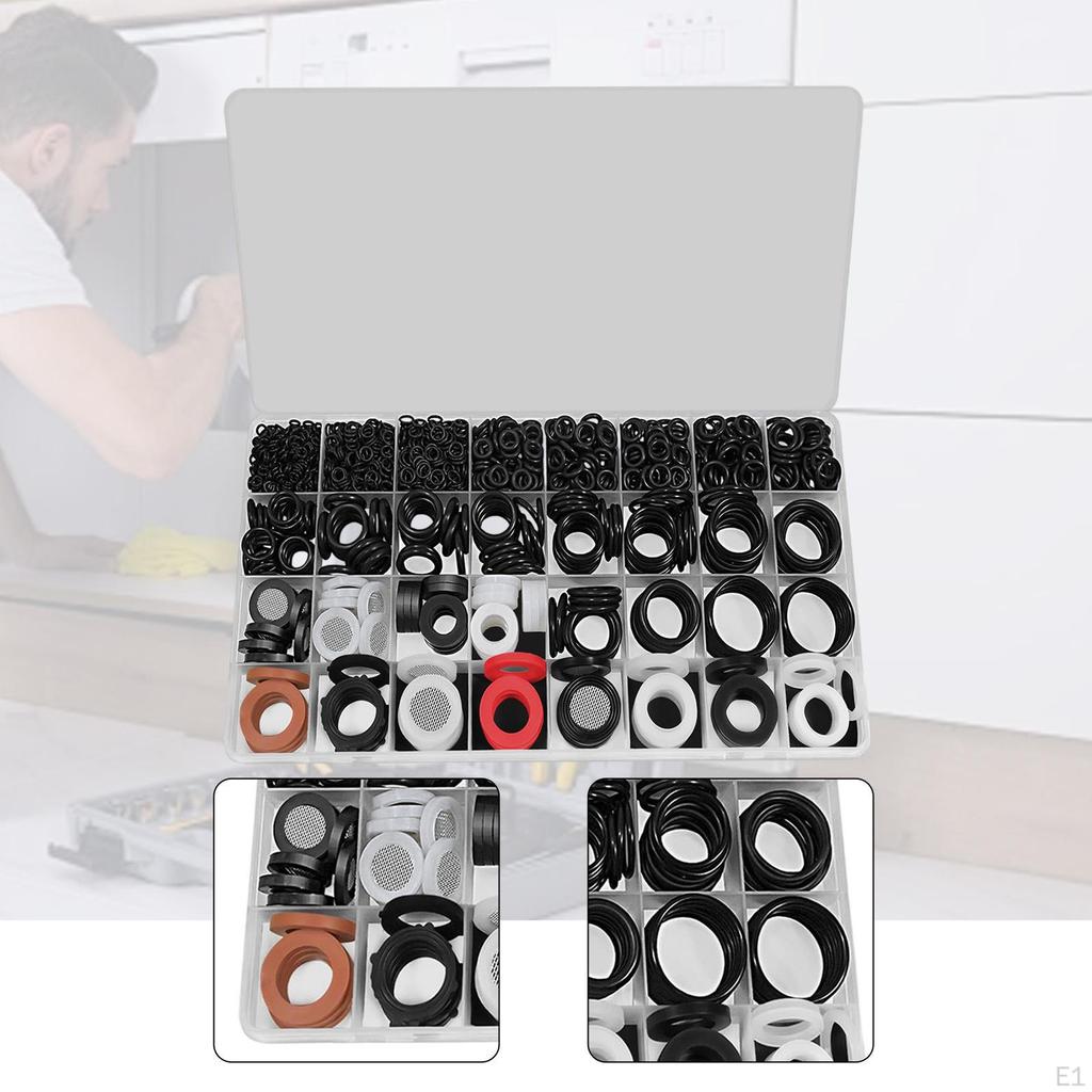 705Pcs O Rings and Washers Plumbing Assortment Set Sealing for Vehicle Repair Tube