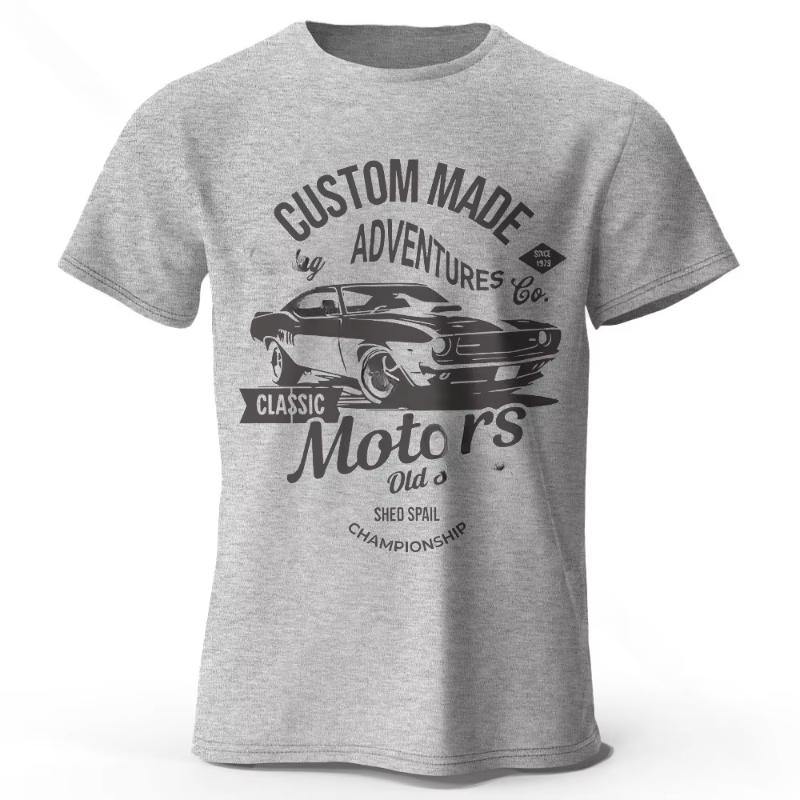 Mens Motors Printed TShirt Man Vintage Fashion Shortsleeve T Shirt Oversized Graphic Tees Casual Loose Couple Tee Streetwear