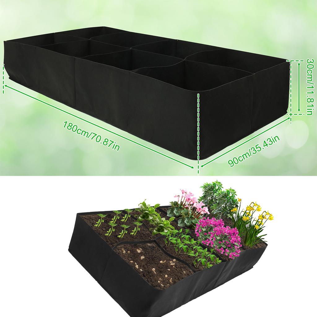 Garden Raised Planting Bed 4/8 Mesh Felt Fabric Grow Bag Vegetable Flower Potato Planting Container Reusable Large