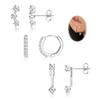 New Hot-selling Set Earrings for Women's Electroplated Earbuds Ear Studs