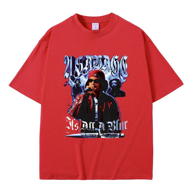 Rapper 21 Savage Its All A Blur Graphic Print TShirt Unisex Women Fashion Casual Rock Streetwear Short Sleeve TShirt Unisex Loose