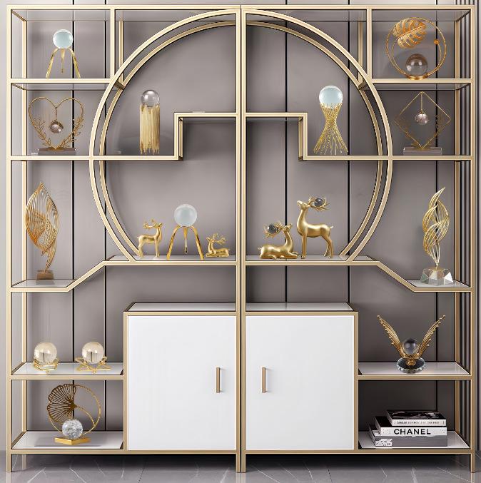 Golden Light Luxury Resin Handicrafts Collection: Ornaments for Office, Living Room, Wine & TV Cabinets