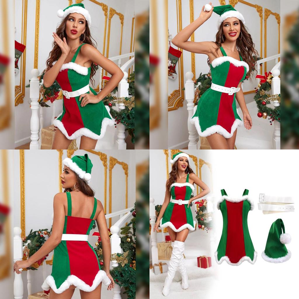 Fantasy Christmas Dress For Women With Polyester Fabric For Holiday Cosplay