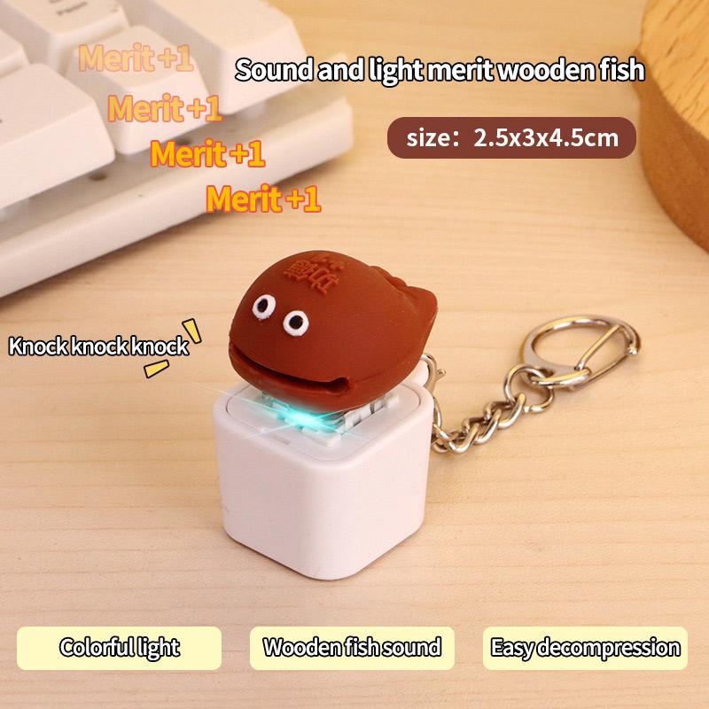 Funny Keychain Viral Sound Fidget Keychain Stress Relief Press Button Keychain Keyboard Keyring Make Sound Keychains
