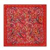 90cm Satin Square Scarf - Paisley Print, Versatile Headscarf, Bandana, or Waist Scarf