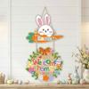 Colorful Easter Door Hanger Paper Bunny Egg Decor Easter Welcome Sign  Party Decoration
