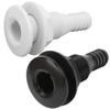 5/8in Thru Hull Fitting Straight ABS Impact Resistance Hose Connector Accessory for Boats Marines Thru Hull Connector