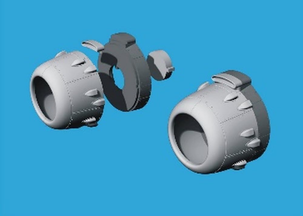 Quickboost Cowling Cooling Flap Closed Plastic Model Parts QIC72735 1/72 B-25H/J & Set, (for Hasegawa)