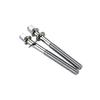 6PCS Metal Material Drum Tension Rods Silver Percussion Replacement Screws  For Jazz Drum Kit