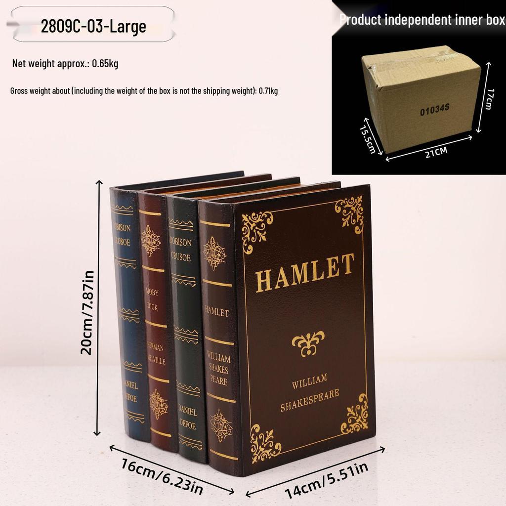 European Retro Decorative Book Props - Fake Book Storage & Office Ornaments