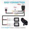 Motorcycle Fog Light Wiring Harness Lamp Headlamp Switch Wire Cable with 2 Plugs
