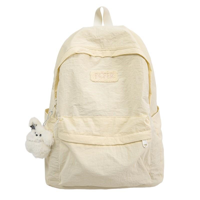 Backpack Color Solid With Padded Straps Letter Print For School Travel Gift