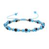 Evil Eye Crystal Beads Bracelet, Handmade String Adjustable Wristband, Amulet Protection Good Luck Bracelet For Women