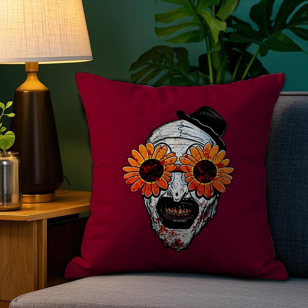Classic Movie T-Terrifier Pillow Case Sofa Living Room Bedroom Double-sided Printing Square Cushion Nap Time Cushion Cover